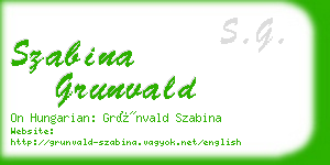 szabina grunvald business card